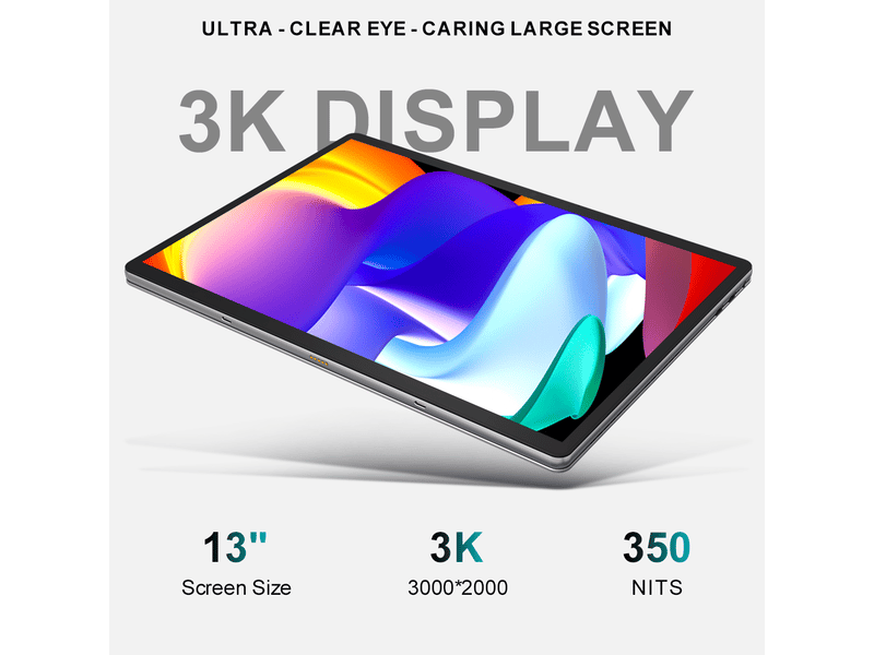 Tablette tactile ninkear 2 en 1 13 pouces 3k tactile windows 11 12 go 512 go ssd - Conforama E
