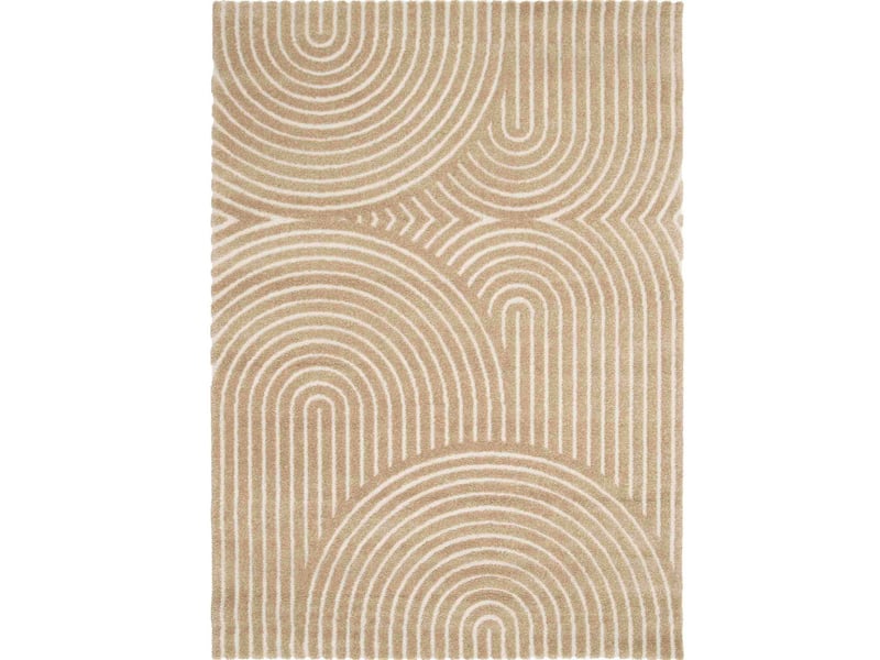  Tapis à relief géométrique doux beige 120x170  - Conforama B