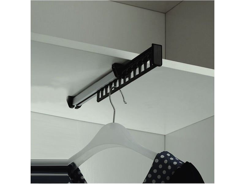  Porte-vêtements coulissant - support coulissant pour penderie - peut contenir 12 cintres - longueur 315 mm  - Conforama D