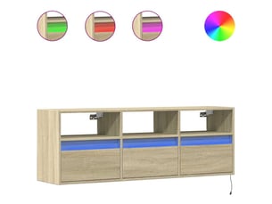 Meuble tv coloris marron 130 cm <strong></strong> <strong></strong>