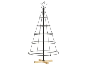 Sapin de noël, arbre de noël en métal avec support kuopio 125 cm acier noir