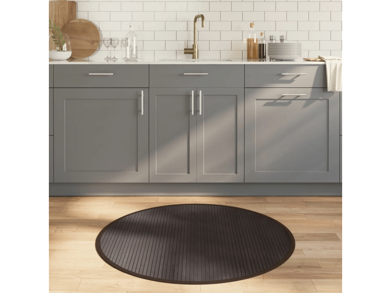  Tapis rond en bambou marron foncé 100 cm - comfortxl 376989 - Conforama B