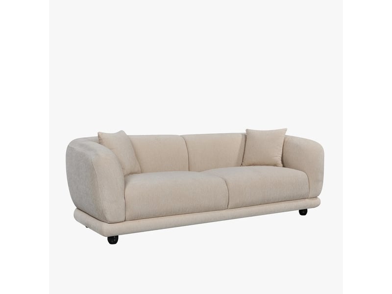  Canapé 3 places en tissu beige  - Conforama B