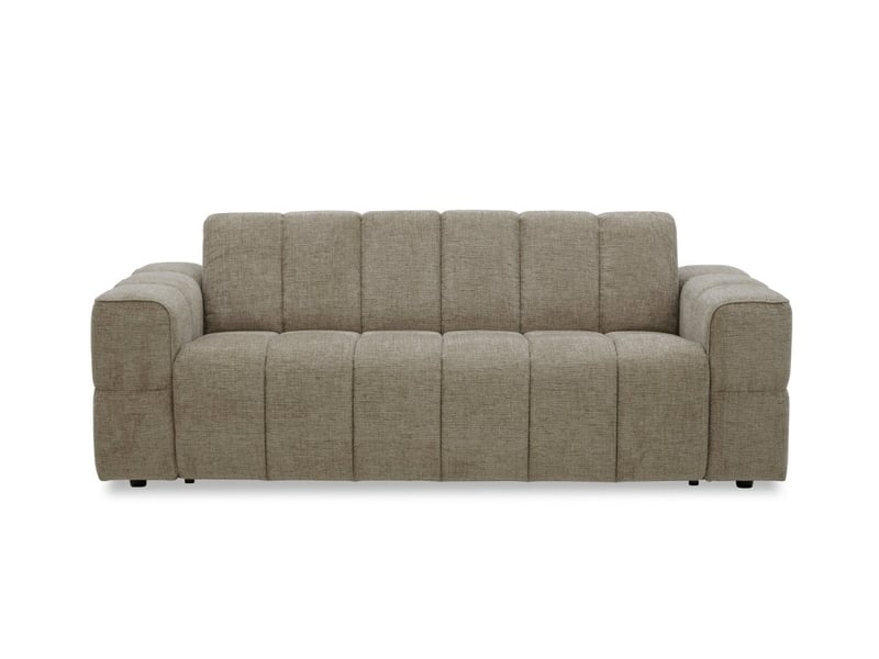  Canapé convertible express 3 places en velours texturé taupe basile KF9067D-3-TAU - Conforama E
