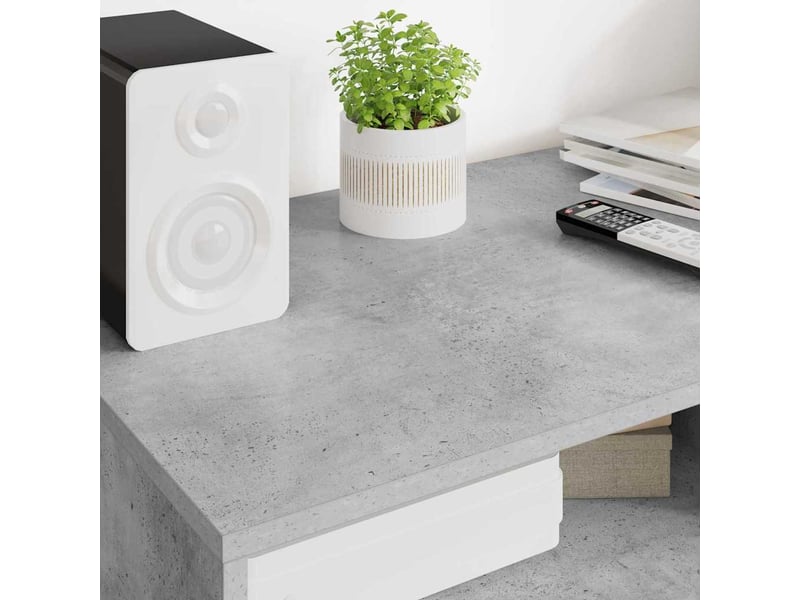  Meuble tv - banc tv - meuble de rangement 100 x 48 x 43 cm gris béton bois d'ingénierie  - Conforama D