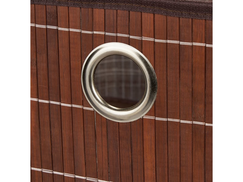  Panier de rangement polyvalent élégant pour salon chambre salle de bain 20 x 31 x 31 cm en bambou marron 13_0012220  - Conforama D