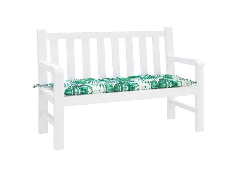  Coussin de banc de jardin, coussin d'assise motif de feuilles 120x50x7 cm cf52752  - Conforama C