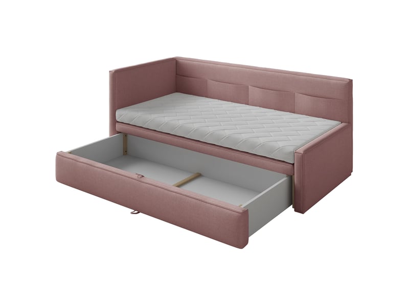  Selsey nesmi - lit rembourré - 90x200 cm - vieux rose Nesmi - Conforama D