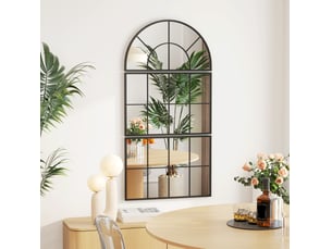 Miroir rectangulaire à fixer coloris noir <strong>COVREO </strong> <strong></strong> - 76 cm x 2 cm