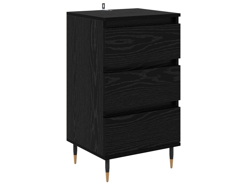  Buffet - bahut - meuble de rangement chêne noir 35 x 40 x 70 cm bois d'ingénierie  - Conforama A