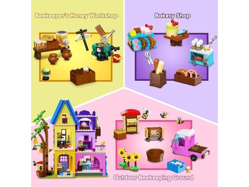  Set maison apiculture et boulangerie 1084 pieces avec lumiere led 151498_AABPQ07158_6_DROPFR - Conforama C