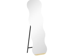 Miroir sur pied 50x160 cm sans cadre ondulé bois noir