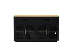 Buffet 4 porte(s)  2 tiroir(s)   - 147 cm coloris noir 