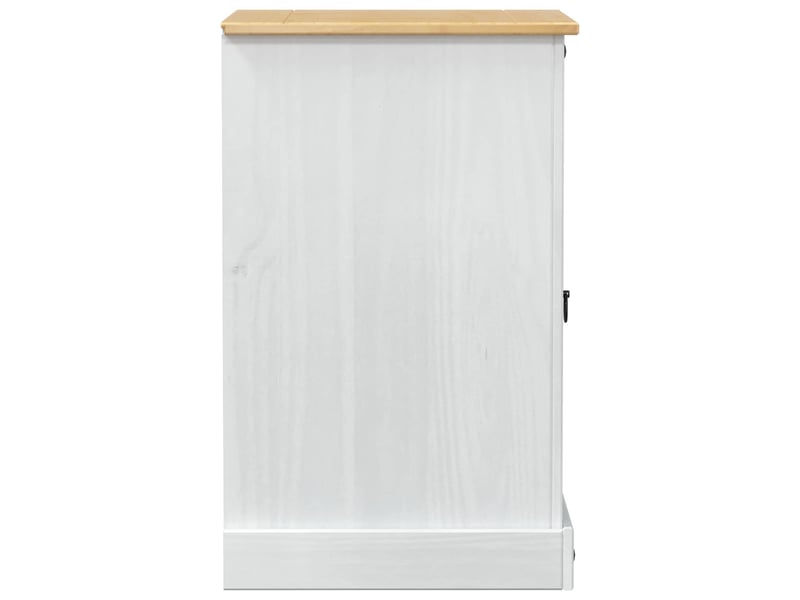  Cabinet hifi blanc 60x50x82 cm pin massif  - Conforama E