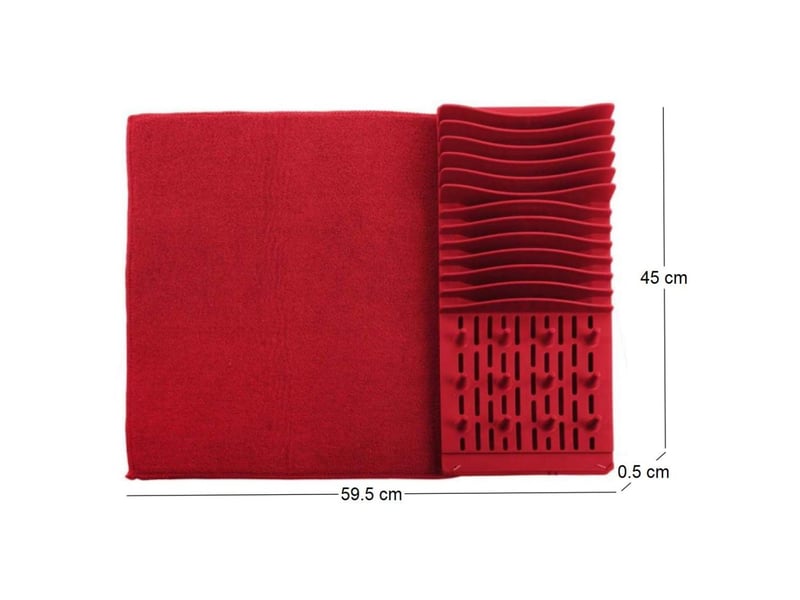  Tapis égouttoir à vaisselle en polypropylène rouge  - Conforama C