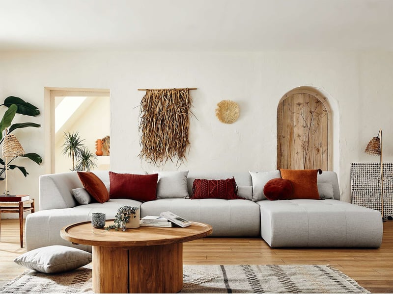  Onyx - canapé modulable panoramique d'angle gauche 7 places - en tissu - lisa design - gris clair ONYX - Conforama D