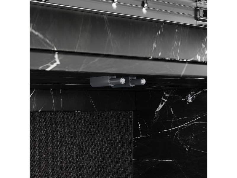  Table extensible effet marbre noir avec rangement, 140 à 180 cm Fay Lum - Conforama W