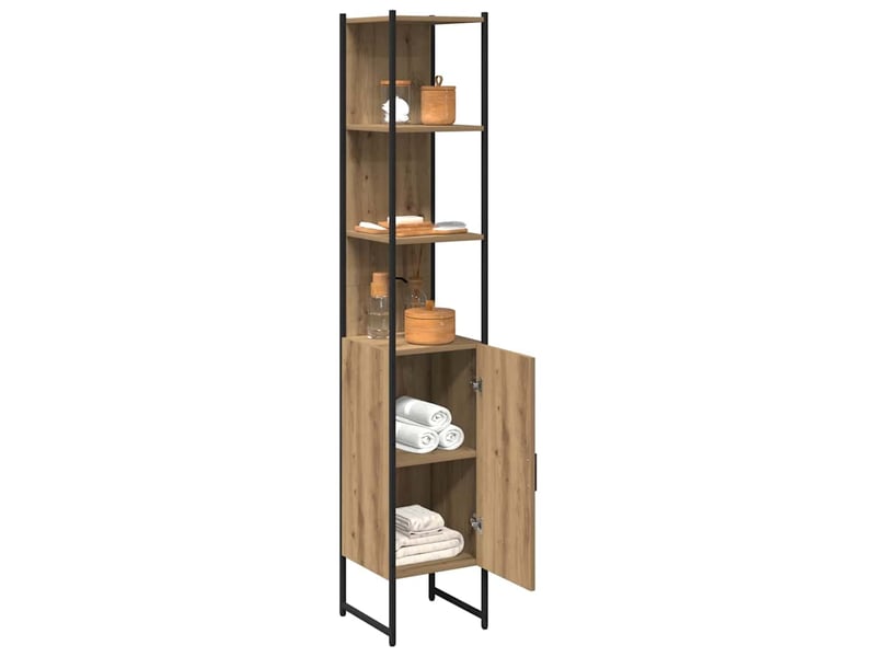  Armoire de salle de bain, cabinet de salle de bain chêne artisanal 33 x 33 x 185,5 cm cf65064  - Conforama C