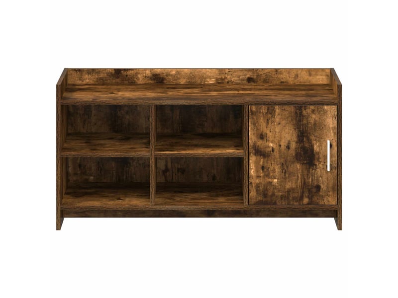  Meuble à chaussure, cabinet à chaussures avec porte chêne fumé 100x39,5x51 cm  - Conforama E