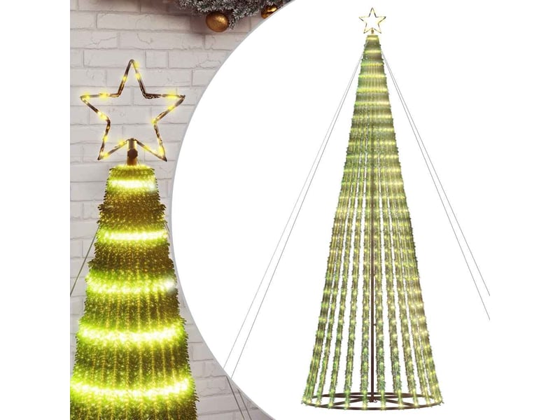  Sapin de noël, arbre de noël à led 1028 led blanc chaud 403 cm  - Conforama A