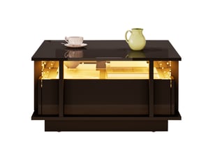 Table basse carré(e) coloris noir TCQPZ - 70 cmx70 cm