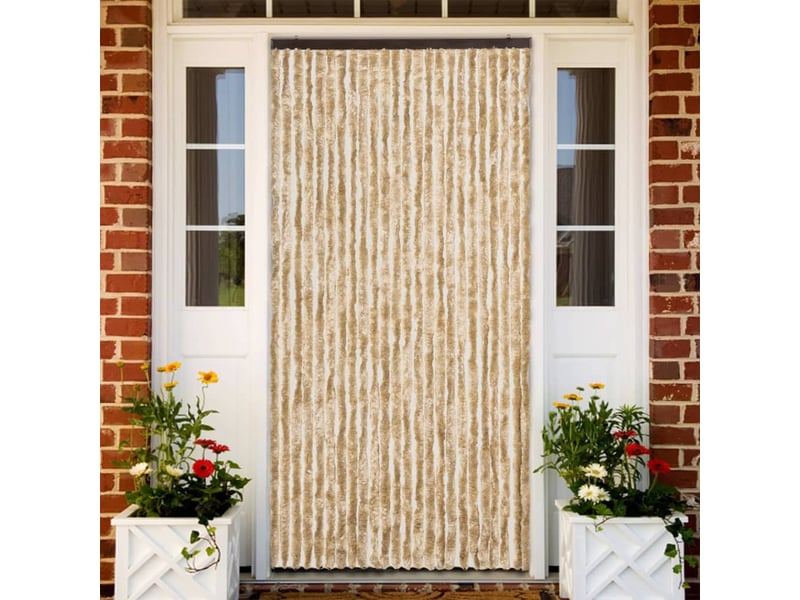  Rideau anti-mouches, moustiquaire beige 100x230 cm chenille cf43489  - Conforama B