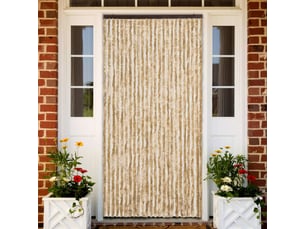 Rideau anti-mouches, moustiquaire beige 100x230 cm chenille cf43489