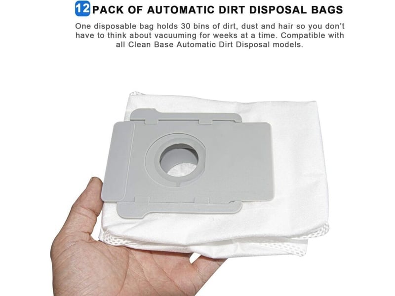  Pack de 12 pièces de rechange pour sacs anti-poussière compatibles avec irobot roomba i3+(3550),i4+ (4552), i6+(6550), i7(7150)  - Conforama B