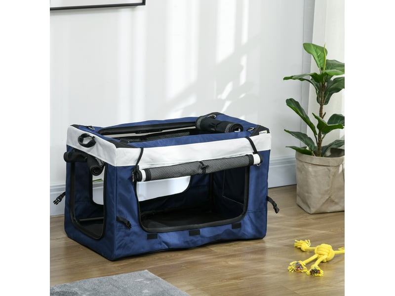  Poussette enfent 2-en-1 81 x 58 x 97,5 cm – bleue – panier amovible pliable, 2 laisses de sécurité  - Conforama B