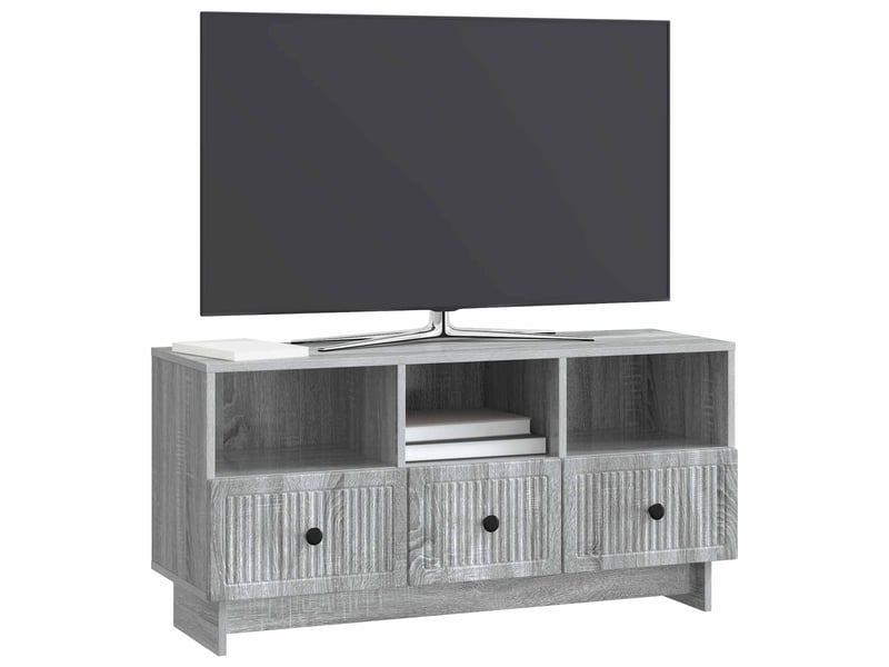  Meuble tv - banc tv - meuble de rangement sonoma gris 102 x 34,5 x 50 cm bois d'ingénierie  - Conforama C