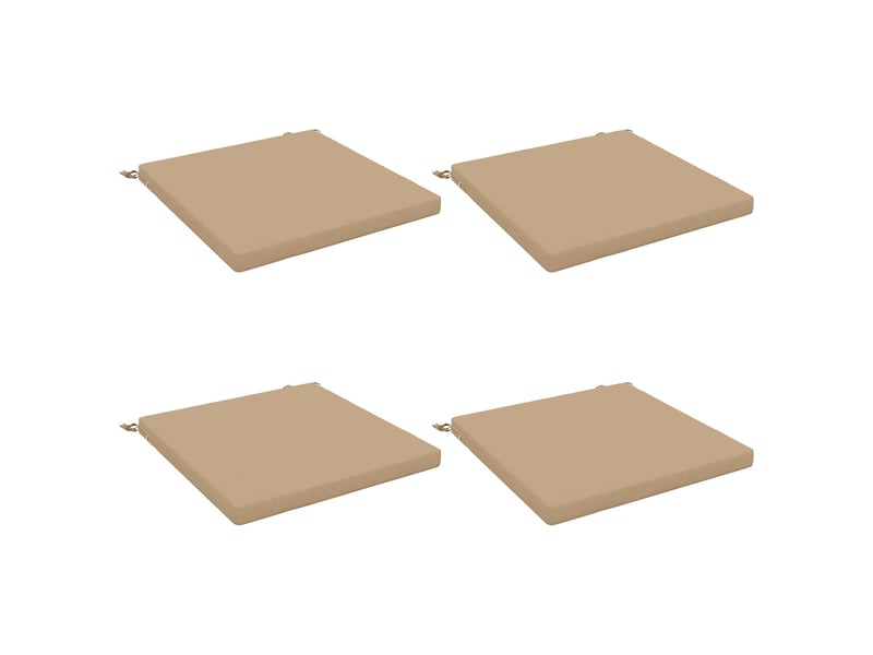 Lot de 4 coussins de siège, coussins d'assise soest 100 % polyester sable cf60542 - Conforama A