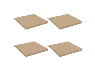 Lot de 4 coussins de siège, coussins d'assise soest 100 % polyester sable cf60542