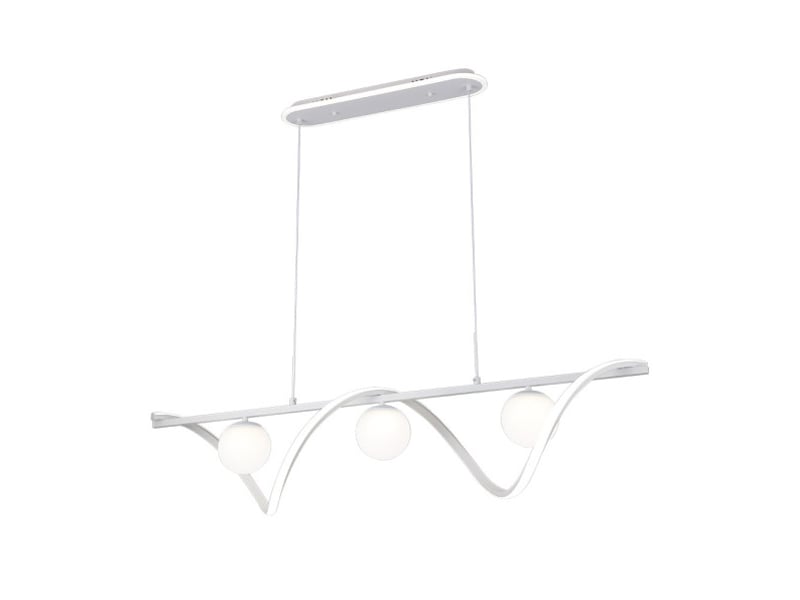  Fabrilamp century, suspension, moderne, led, 151 w, 12590 lm, 3000-4000-6000 k, blanc, 55-129.5 x 120 x 26 cm 250192001 - Conforama A