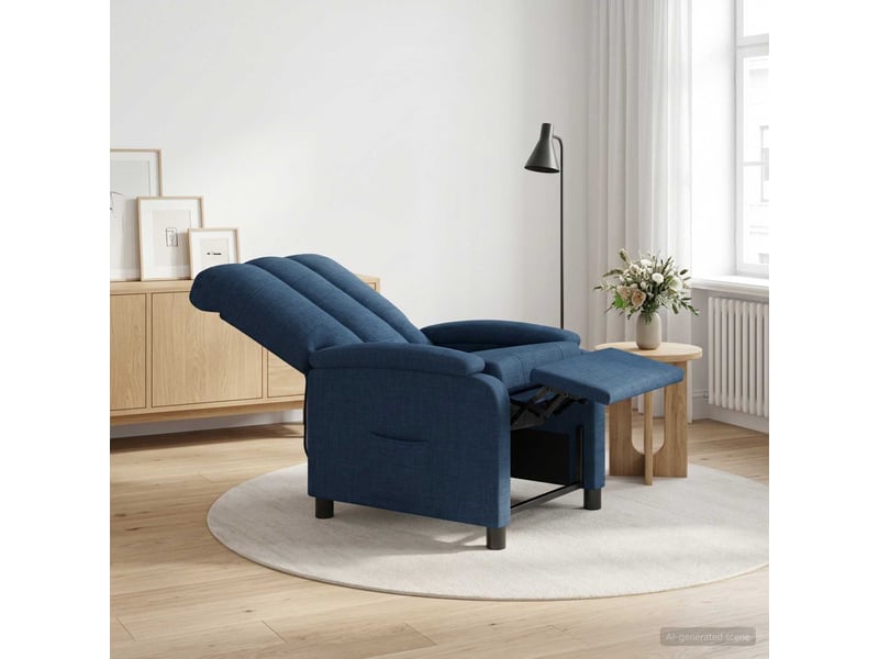 Vidaxl fauteuil inclinable bleu tissu - Conforama B
