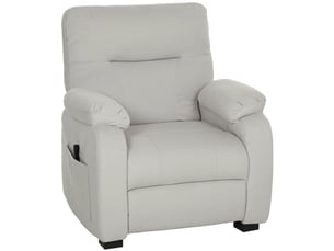 Fauteuil relax électrique  <strong></strong> Velours blanc