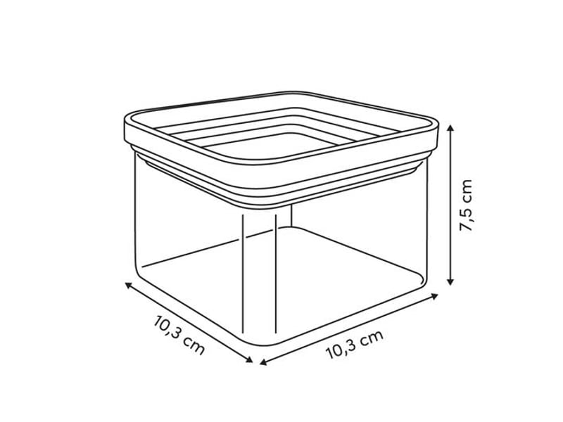  Boîte de conservation carrée eske 0,5l transparent ESKE - Conforama C