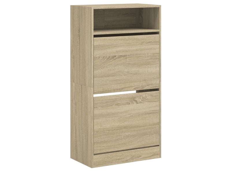  Meuble à chaussure, armoire à chaussures chêne sonoma 60x34x116cm bois d'ingénierie  - Conforama D