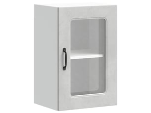 Armoire murale de cuisine avec porte en verre kalmar gris béton shl5200