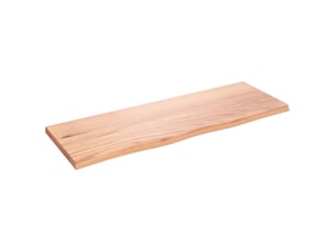 Comptoir de salle de bain, plan de travail marron clair 80x30x2 cm bois traité cf65832