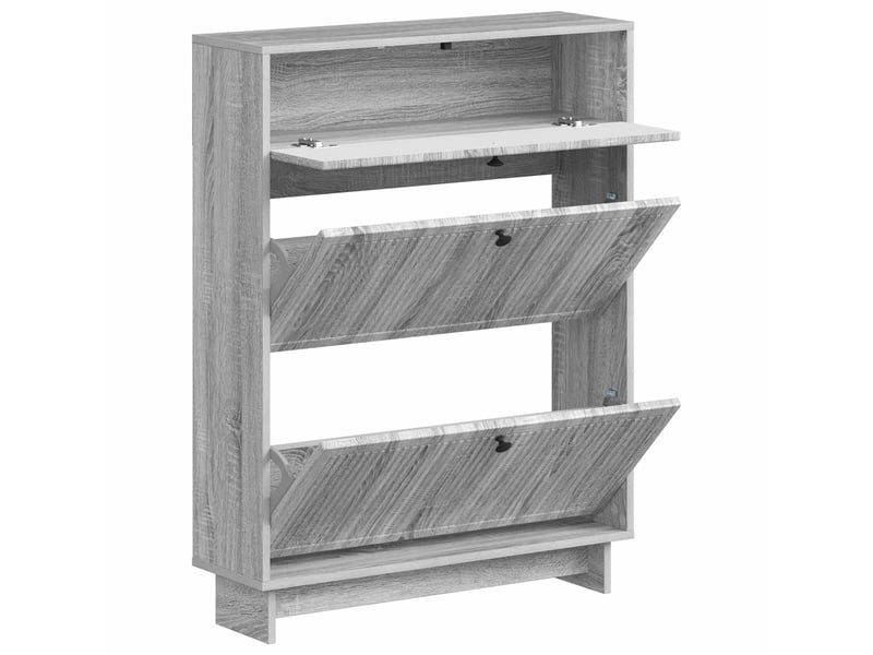 Meuble à chaussures, armoire à chaussures ede 78x24x103 cm bois d'ingénierie shl522  - Conforama C
