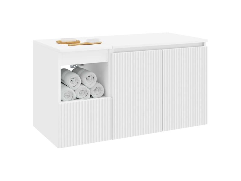 Ensemble de mobilier de salle de bain 2 pc blanc cf63996 - Conforama C