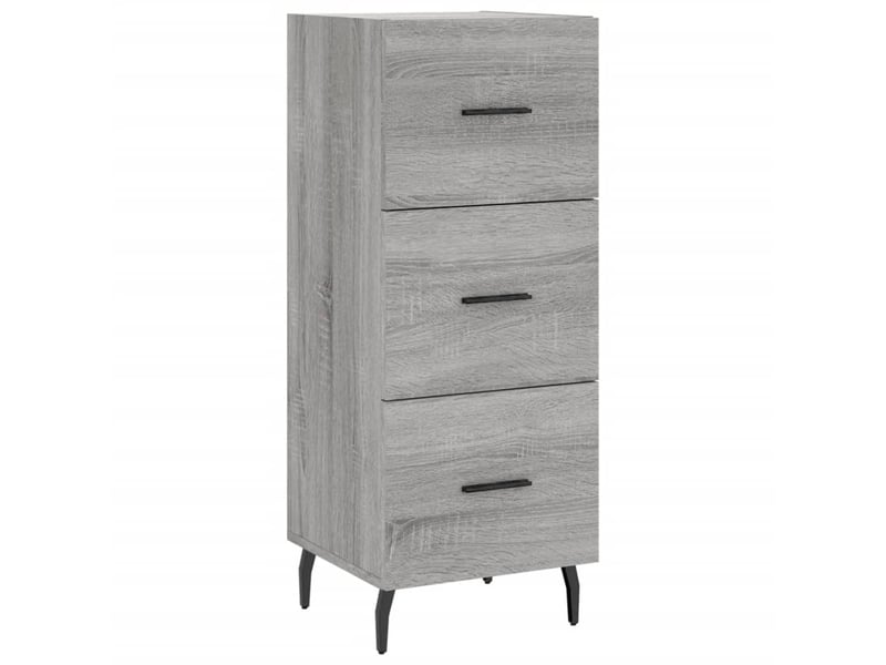  Buffet haut - bahut - meuble de rangement sonoma gris 34,5x34x180 cm bois d'ingénierie  - Conforama D