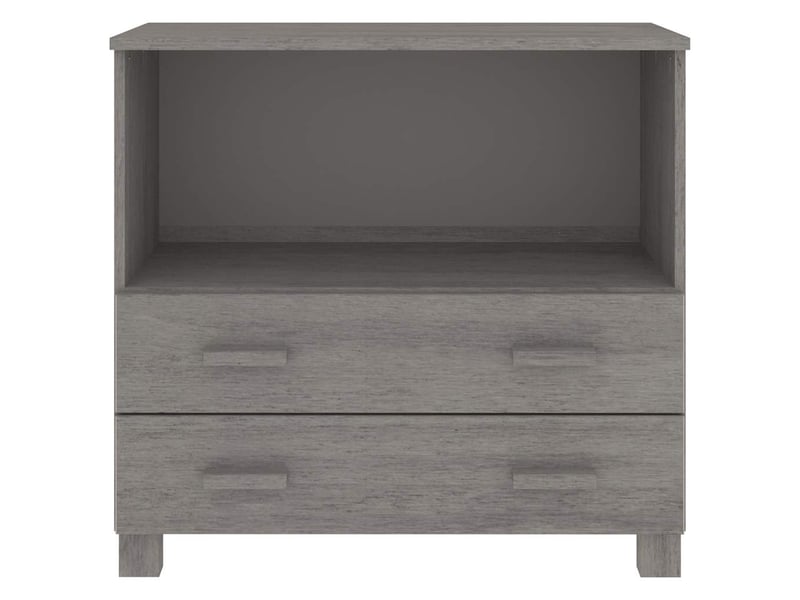  Buffet - bahut - meuble de rangement hamar gris clair 85x35x80 cm bois massif de pin  - Conforama E