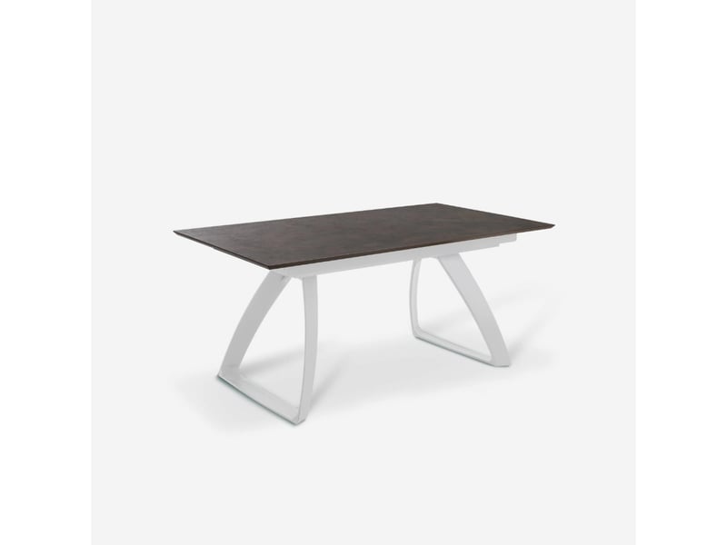  Table extensible en hpl jusqu'à 12 places 170270x90 grayson - rouiller  - Conforama A