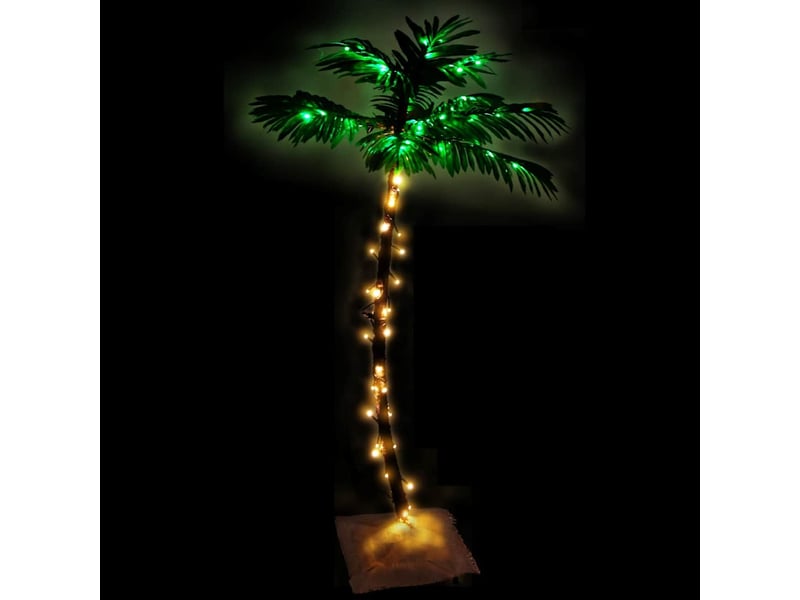  Palmier à led 72 led blanc chaud 120 cm  - Conforama C