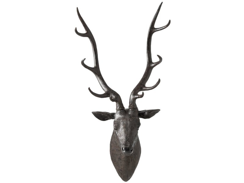  Suspension murale tête de cerf aurel 103cm noir  - Conforama A