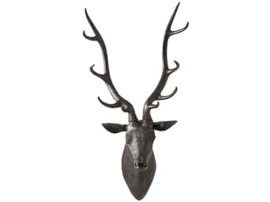 Suspension murale tête de cerf aurel 103cm noir