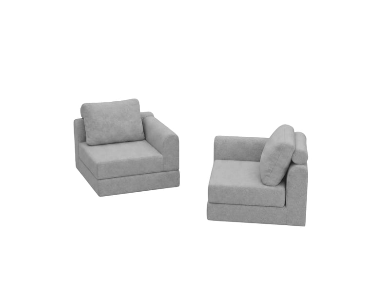  Canapé-lit convertible tcqpz 2 places pliable 160 x 80 x 78 cm mousse à mémoire de forme gris  - Conforama E