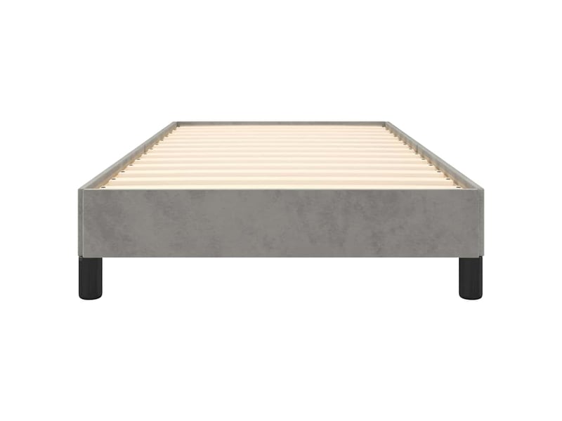  Lit simple- lit adulte -  cadre de lit sans matelas gris clair 90x200 cm velours  - Conforama D