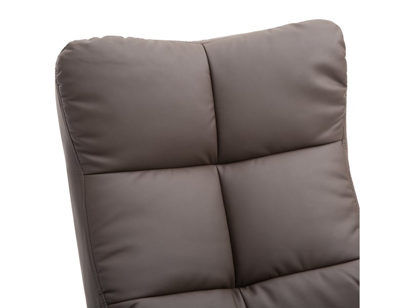  Fauteuil relax pivotant 360° avec repose-pied et rangement, dossier inclinable, simili cuir  - Conforama D